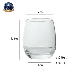 6 أكواب زجاجية على شكل بيضة أكواب شرب زجاجية للمياه بحافة ذهبية - Product Image 3