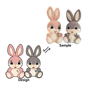 Customized cute plush rabbit toys designed specifically for children and women the best choice for gift giving