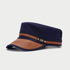 Wholesale PU Leather <b>Flat</b> Top Baseball <b>Cap</b> Twill Camp Hat Curved Brim Bill Women Outdoor Casual Sun Sport <b>Cap</b> for <b>Men</b> - Product Image 4