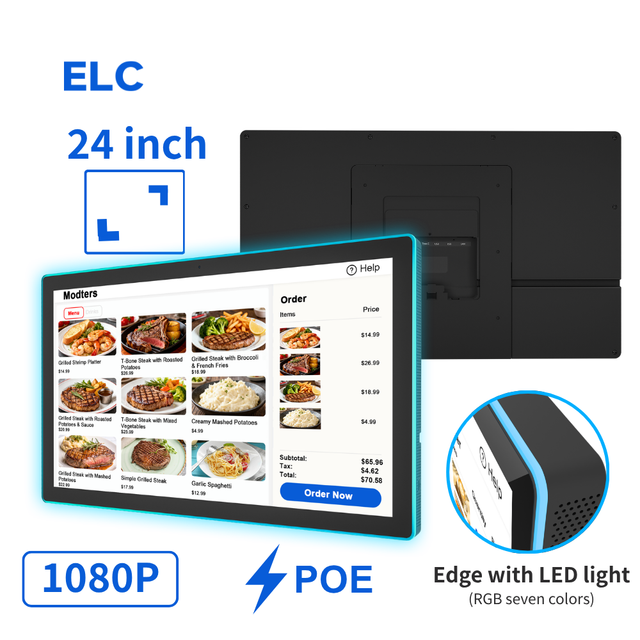 24 Inch Data-driven Signage with Changing Lights Android LED Digital Signage Advertising/payment Display