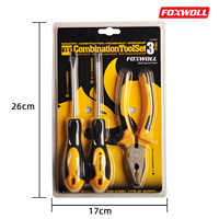 Kit d'outils à main pour le ménage, ensemble de tournevis et pince de 3 pièces