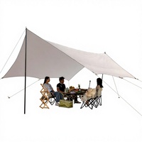 Bâche de camping portable Oxford personnalisable en PVC/Nylon, légère, imperméable, 210D, quatre saisons, à montage rapide