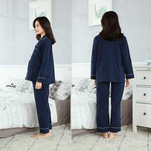 All'ingrosso abbigliamento da notte di maternità Set camicia da notte di allattamento per donne incinte <span class=keywords><strong>pigiama</strong></span> di <span class=keywords><strong>gravidanza</strong></span> 3 pz/set - Product Image 2