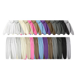 Conjunto Premium de Sudadera con Capucha Unisex y Pantalones Deportivos Holgados de Felpa Francesa Gruesa de 420 g, 100 % Algodón, Lavado Ácido, para Otoño e Invierno - Product Image 2