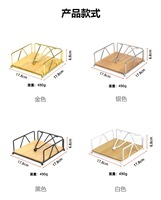 Boîte à mouchoirs en bois massif moderne multicolore avec base en bois pour restaurant occidental, hôtel, café, table, cuisine, papier durable, métal