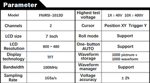 FNIRSI-1013D Digital Flat Panel <strong>oscilloscope</strong> With Dual Channels A Small <strong>oscilloscope</strong> With 100M Bandwidth And 1GS Sampling Rate - Product Image 6
