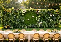 Mur végétal simulé, plantes vertes d'intérieur, mur d'images de verdure verticale