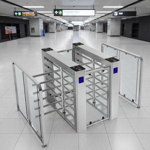 Zenidea FHT2010 Multi-Channel <strong>Half</strong> <strong>Height</strong> <strong>Turnstile</strong> 304 Stainless Steel High Security Anti-Tailgating Face Recognition QR Code - Product Image 1