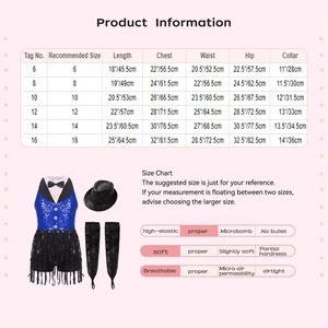 12-16ชุดเต้นรำสมัยใหม่สำหรับเด็กประดับเลื่อมชุดเต้นรำสำหรับเด็กผู้หญิงชุดการแสดงชุดเต้นรำแจ๊สชุดเต้นรำละติน - Product Image 6