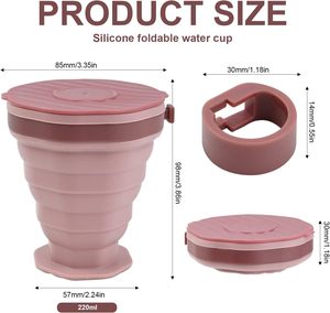Vaso de Silicona Plegable Telescópico Ecológico Portátil de 220 ml con Logotipo Personalizable - Product Image 2