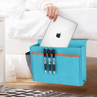 Organisateur de rangement suspendu en feutre multi-poches pour lit, canapé, chambre, dortoir, lit superposé – Support portable pour la maison