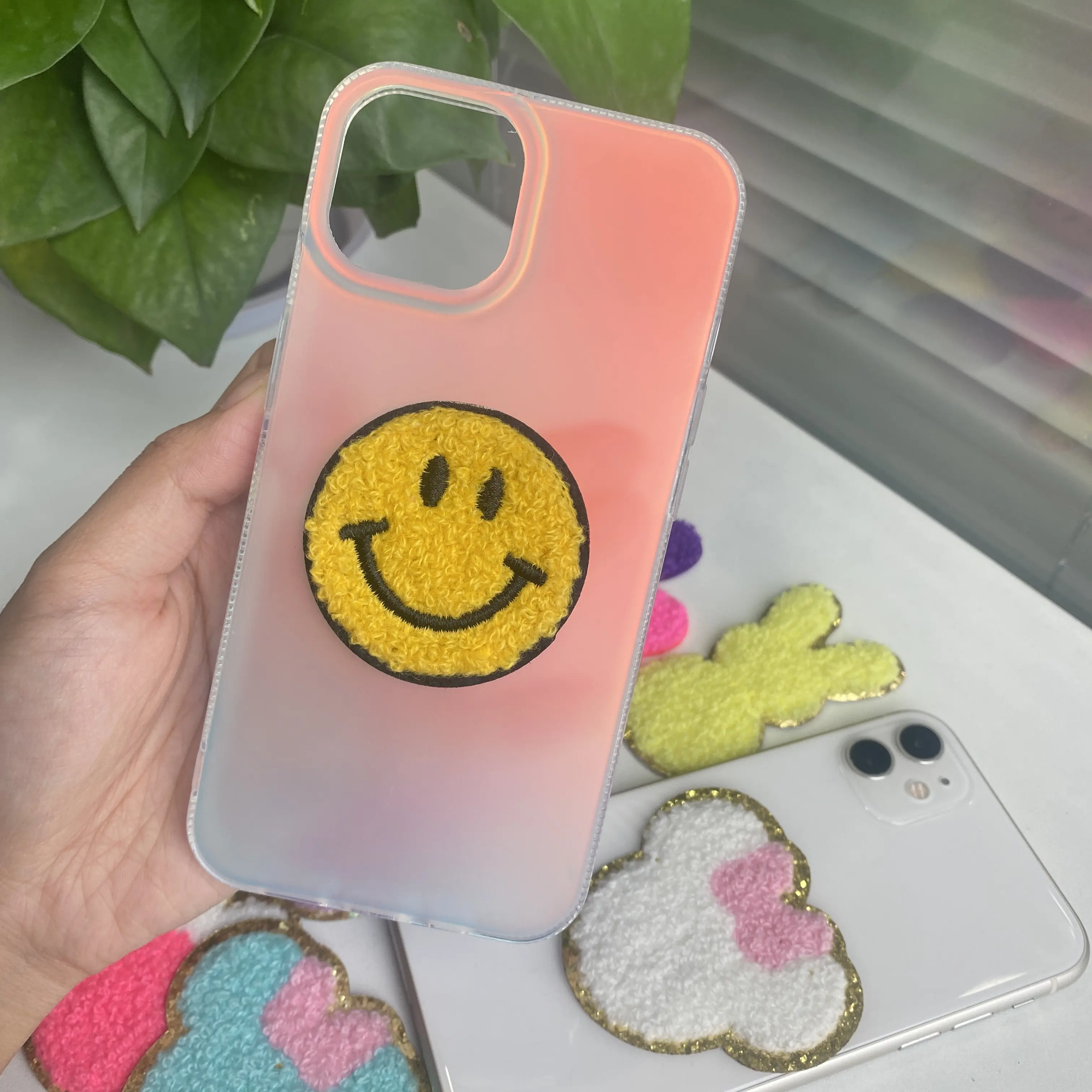2024 New Hot Cartoon Pattern towel Embroidered Phone Case Shockproof Soft Shell Cover For Iphone 13 14 Pro Max