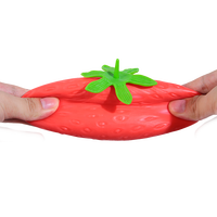 Nieuwe Ontwerp Rode Aardbeien Langzaam Stijgende Jumbo Aardbei Fruit Squishy Speelgoed