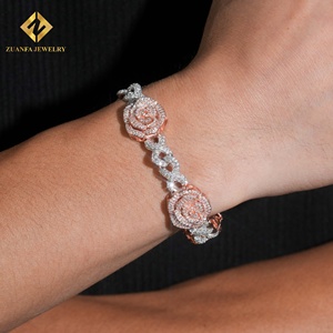 ZUANFA JEWELRY, Brazalete de Diamantes Cultivados en Laboratorio con Diseño 3D de Rosa, Diseño Floral, Certificado IGI, Joyería de Lujo para Mujer - Product Image 2