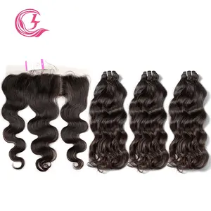 Indian Buy In Cheap Dark Brown 1Kg Waterwave Bundles