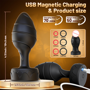 Beginners Anale Speelset Siliconen Anale Vibrator Butt Plug APP Besturing 10 Vibrerende Anale Plug Prostaat Massager Adult <span class=keywords><strong>Sex</strong></span> <span class=keywords><strong>Toys</strong></span> - Product Image 4