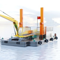 Plateforme flottante portable en aluminium avec structure en acier robuste pour station de réparation et d'entretien de bateaux