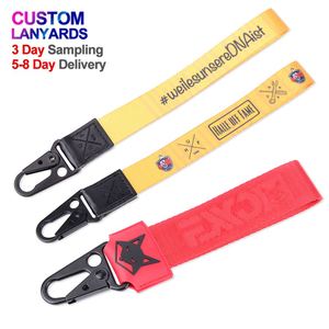 Newest Fashion Embroidered Woven Short Climbing Carabiner Keychain - Product Image 2