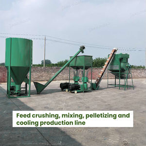 Ligne de production de granulés alimentaires pour bovins volaille granulés/mélangeur/palan fabrication d'aliments pour animaux broyeur Machine granulateur d'aliments pour animaux - Product Image 5