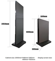 Écran LED P1.8 pour affiches 640x1920mm IP65, contrôle WiFi, USB, sur pied, mobile, affichage vidéo LED publicitaire pour métro