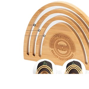 Herramienta de madera para doblar la visera de gorras Hat Mate, 18x13cm, soporte para guardar gorras con cepillo para gorras de béisbol - Product Image 3