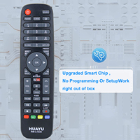 Télécommande universelle de clonage à code fixe HUAYU RM-L1535 pour téléviseurs intelligents Haier Android LCD LED, 4 boutons, portée de 10 m
