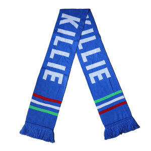 Nouvelle Écharpe Carrée en Acrylique Tricotée Personnalisée pour Fans de Football, Vente en Gros, pour Hommes - Product Image 1