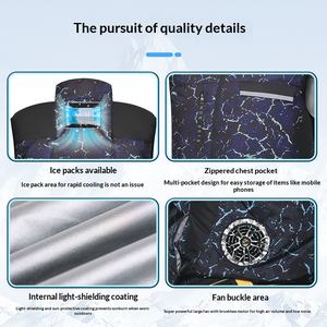 Gilet Estivo Rinfrescante con Strisce Riflettenti e Cerniera, Abbigliamento da Lavoro con Ventilatore - Product Image 4