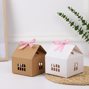 Imee Wit Met Raam Huis Hartvormig Snoep Gerecycled Kraft Modern Nieuw Ontwerp Display Kartonnen Papier Bruiloft Geschenkdoos - Product Image 1