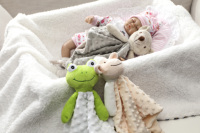 Couverture de sécurité pour enfant en polaire cachemire 100% polyester, motif Minky Dot, couverture pour bébé, couverture pour enfant avec motif animal