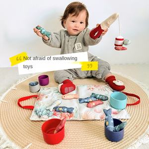 ของเล่นตกปลาเด็กแบบมอนเตสซอรี่ ลายปลา ผ้าเวลโคร แผ่นรองสามมิติ สำหรับการศึกษาปฐมวัย - Product Image 4