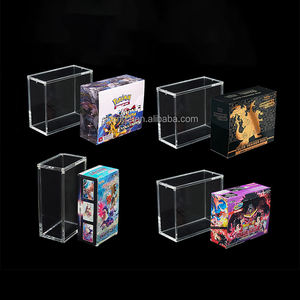 Étui acrylique ETB Pokémon magnétique personnalisé transparent à bord <span class=keywords><strong>rond</strong></span> 6mm protection UV glissière empilable 5mm d'épaisseur aimant fort 8mm - Product Image 5