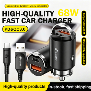 Prodotti Più Venduti 2025: Caricabatterie Auto Compatto da 68W Super Veloce per <span class=keywords><strong>iPhone</strong></span> 17/16/15 <span class=keywords><strong>Pro</strong></span> Max e S25/S24 Pad <span class=keywords><strong>Pro</strong></span> - Product Image 1