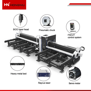 Pabrik Tiongkok mesin pemotong Laser lubang tabung persegi baja logam 6m putar otomatis untuk pipa bulat - Product Image 2
