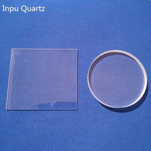 Persegi jelas kuarsa menyatu silika kaca piring untuk pegangan logam lampu - Product Image 2