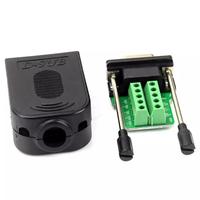 Cable D-SUB de 9 pines Macho-Hembra RS232 RS485 con Conector DB9 y Cubierta de Plástico, Terminales D-SUB 9 sin Soldadura