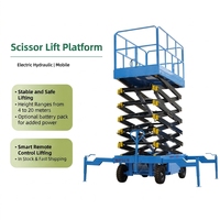 Nouvelle table élévatrice mobile hydraulique à ciseaux avec garde-corps de sécurité et élingue de levage pour la ligne d'assemblage en atelier et la manutention de pièces