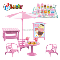 Jouets chanceux maison de poupée ensemble de jeu bricolage semblant Portable caravane camping-car Bus jouet Kit camion Dessert chariot Mini nourriture jouets accessoires
