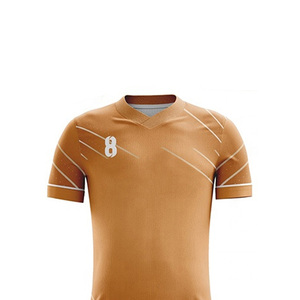 ชุดยูนิฟอร์มฟุตบอลแขนสั้นคอวี ผลิตอย่างมืออาชีพ ระบายอากาศได้ดี คุณภาพสูง ผลิตจากโพลีเอสเตอร์ 100% - Product Image 4