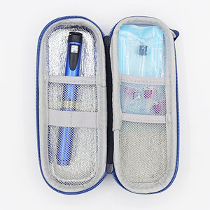 Portable Insulin Cooler Travel Case 3 1 Pen Bottle Approved <b>Cooling</b> <b>Bag</b> EVA Insulated Organizer Zipper 21x9x6cm Customizable - Product Image 1