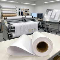 Papier d'impression 60 g/m² en gros pour usine, rouleau de papier pour traceur CAO pour l'impression technique