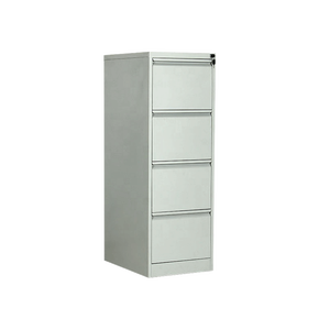 ארון תיוק מתכת מודרני לבן עם 4 מגירות, ארון אחסון אנכי מפלדה עם מנעול מאובטח לשימוש במשרד או בתחנת עבודה. - Product Image 4