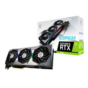 Carte graphique MS'I GeForce RTX <span class=keywords><strong>3090</strong></span> <span class=keywords><strong>SUPRIM</strong></span> 24G d'occasion avec 24 Go de mémoire GDDR6X, vitesse de mémoire de 19,5 Gbps pour le jeu - Product Image 1