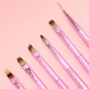 10PCS Acrylic Soft Nylon Nail <b>Brushes</b> Custom logo Fashionable DIY Nail Art Beauty Painting Line Pen with Lids for Nail Supplies - Product Image 4