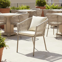 Foshan Fabrika Fiyatlı Halat Modern Sandalye Takımı Dinlenme Ticari Dış Mekan Restoran Kahve Dükkanı Balkon Bristol Sandalye Takımı