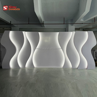 Arche de toile de fond carrée moderne pour décoration de scène de mariage, panneau de support de toile de fond LED en PVC, support de toile de fond en acrylique