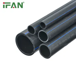 IFAN Precio al por mayor Tubo de plástico HDPE Color negro 20-110MM Suministro de agua Tubería de PE