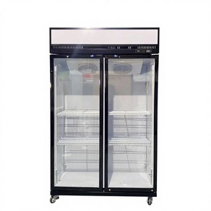Enfriador de Bebidas <span class=keywords><strong>Vertical</strong></span> con Puerta de Vidrio Personalizable, Refrigerador con Enfriamiento por Aire, Control Digital, Eficiencia Energética de 5 Estrellas - Product Image 1