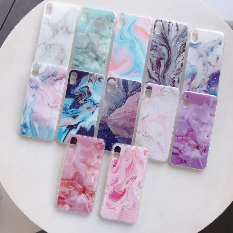 Luxury gold Marble Texture Mobile Phone Case For iPhone 13 12 11 Pro Max XR XS Fashion Gradient Marble phone Cover
