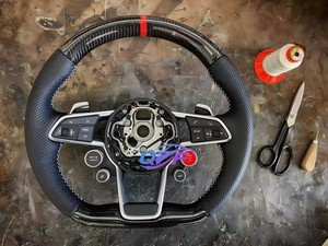 Volante Deportivo de Cuero con Base Plana Compatible con Audis A6 A7L A8 S6 S7 RS6 RS7 C8 RS - Product Image 5